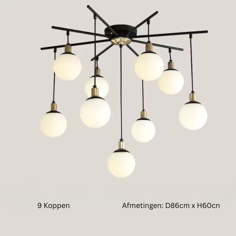 Virelle LED Glass Chandelier With Postmodern Style For Living Room