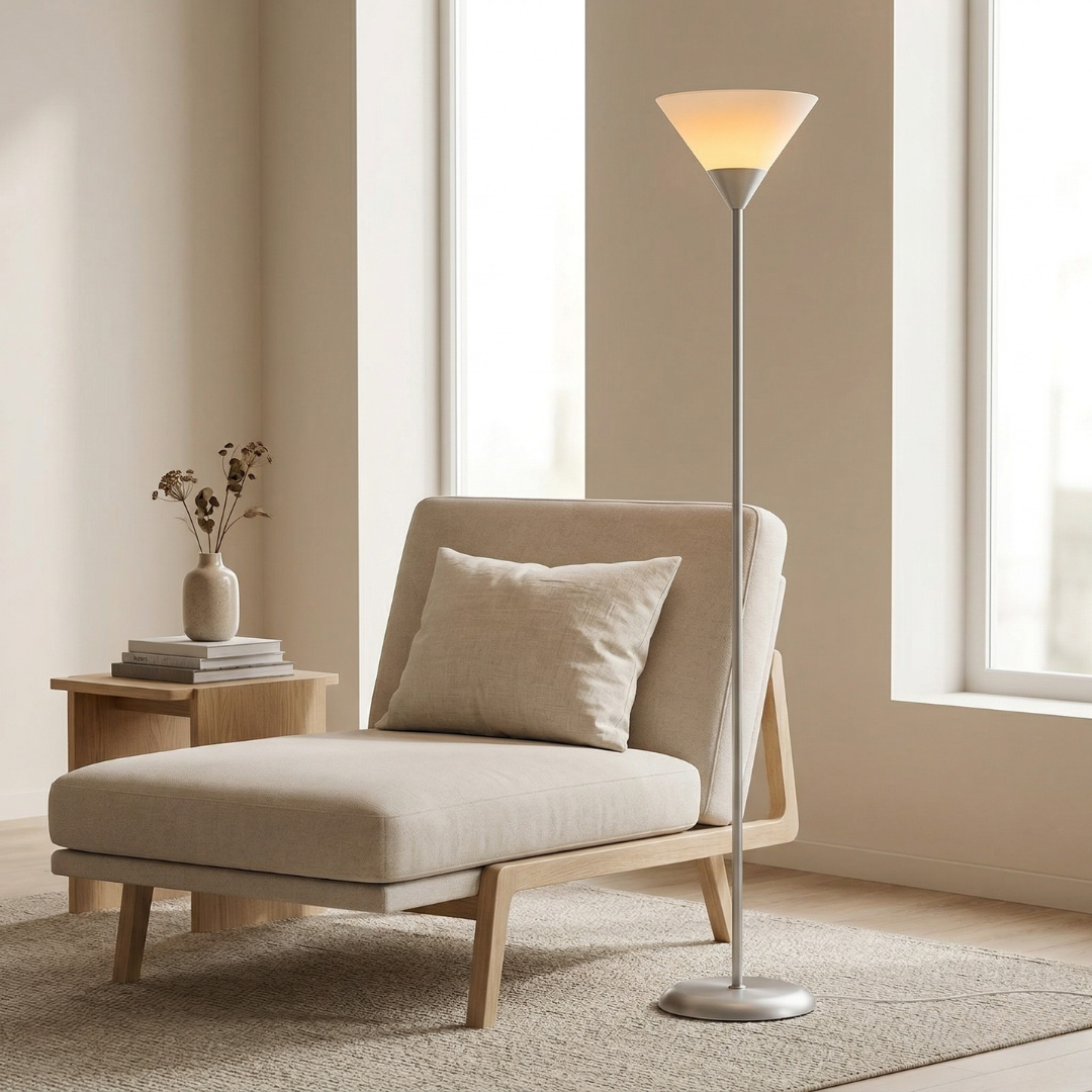 Moderní 60palcová stojací LED lampa, nastavitelný jas, štíhlý profil