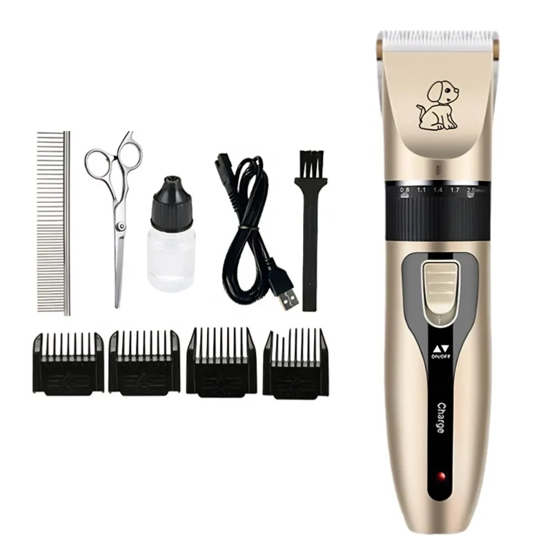 Máquina de tosquiar para cães sem fios e ultrassónica, com motor silencioso