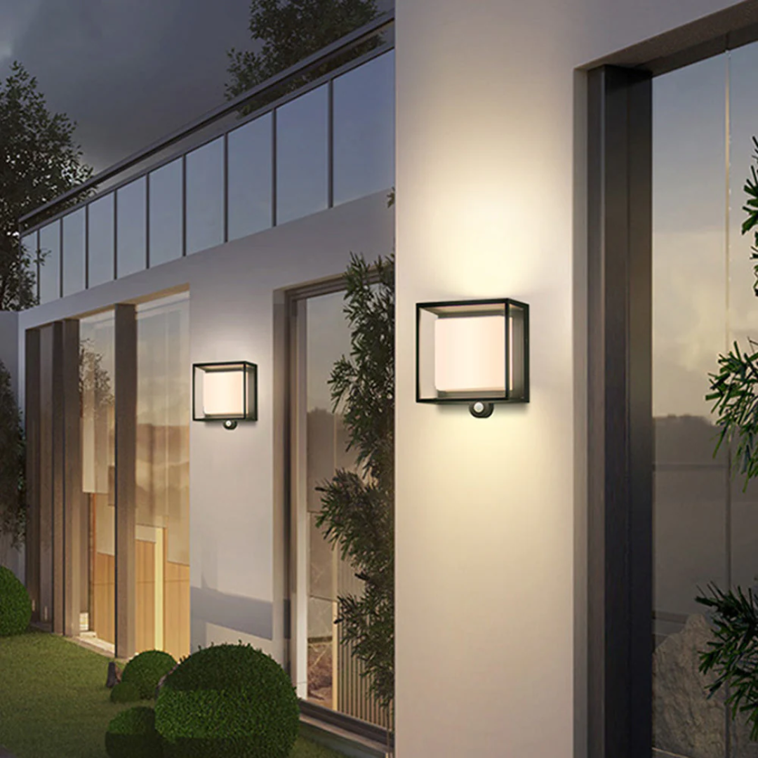 NovaLume Exterior Wall Light With Solar LED IP65 Waterproof