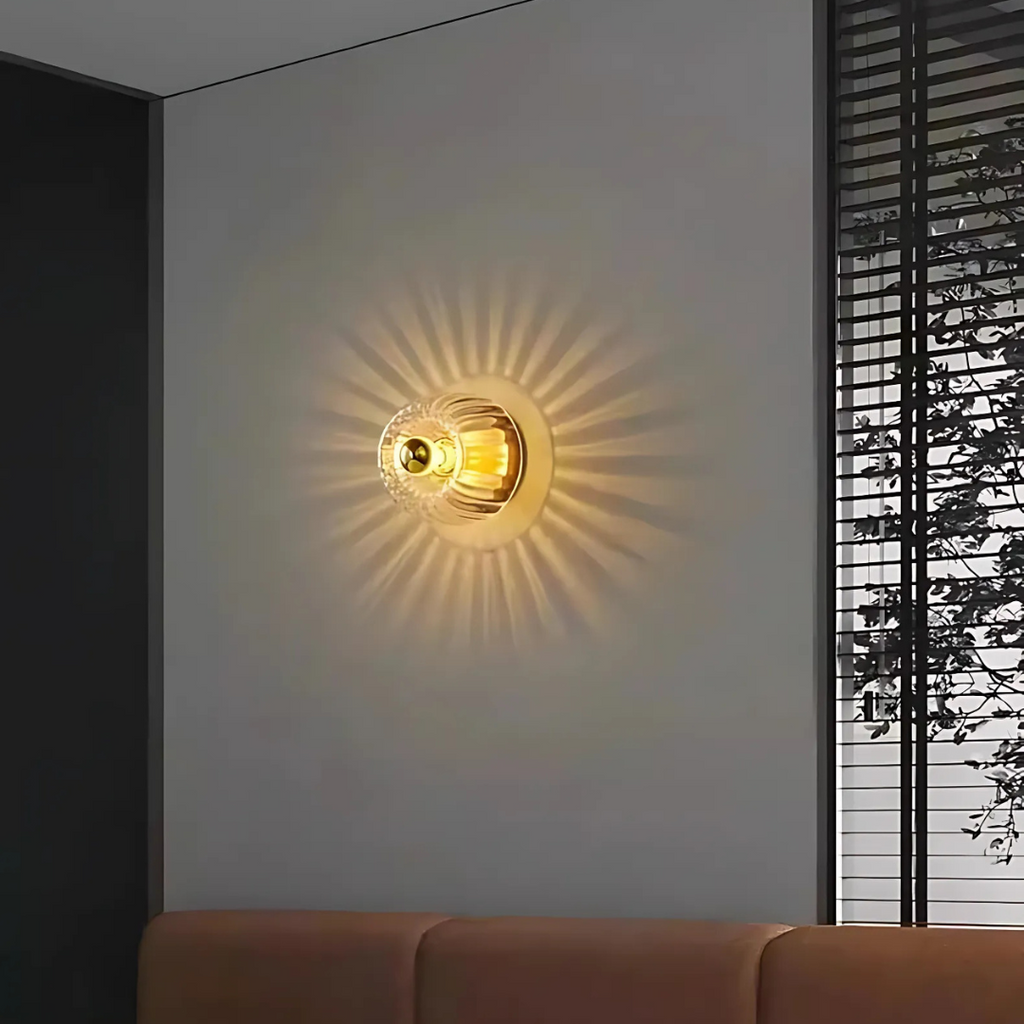 AstraGlass Bauhaus Wall Lamp With Silver Finish For Indoor Lighting