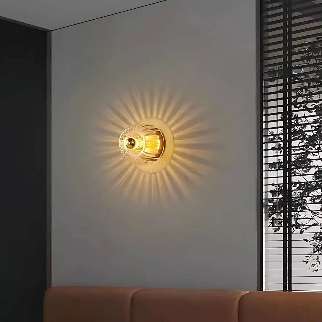AstraGlass Bauhaus Wall Lamp With Silver Finish For Indoor Lighting