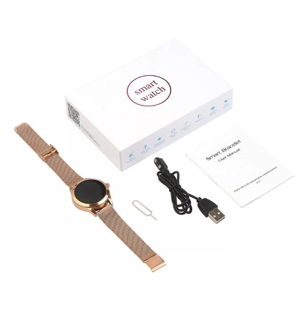 AstraNova Luksusowy smartwatch damski — wyświetlacz z kryształowym ekranem