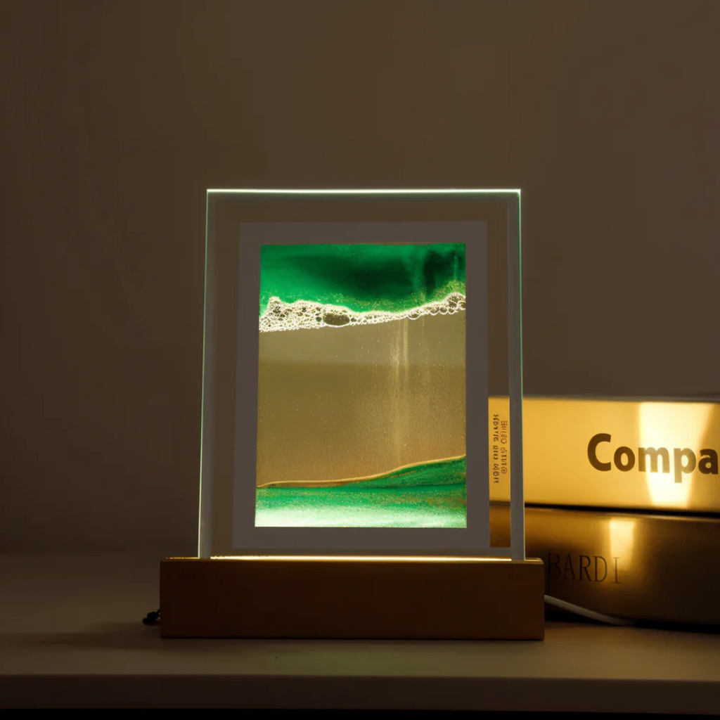 LED lampa SolaraQuell Quicksand vytváří uklidňující atmosféru