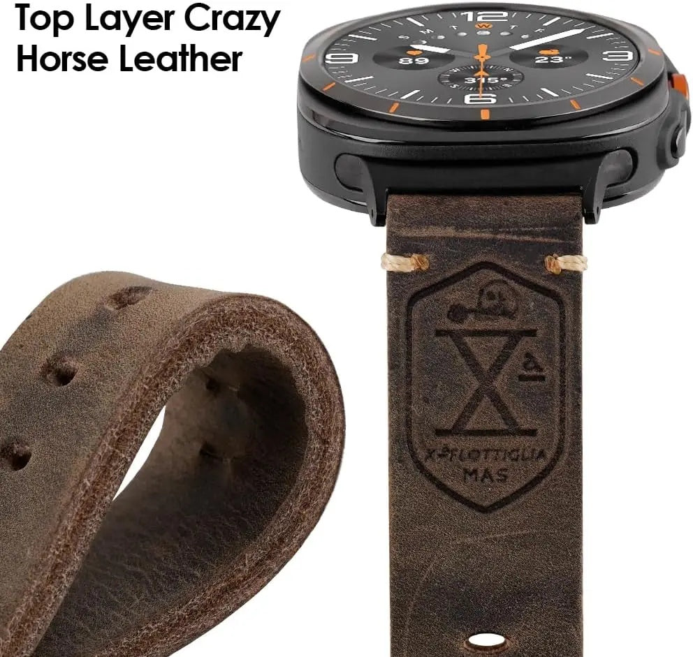 Vintage-Lederarmband für die Samsung Watch Ultra