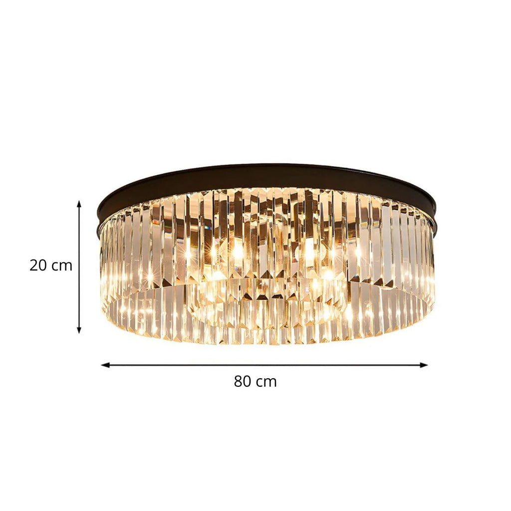 40 Cm Gold Crystal Ceiling Light — 4x E14 Sockets