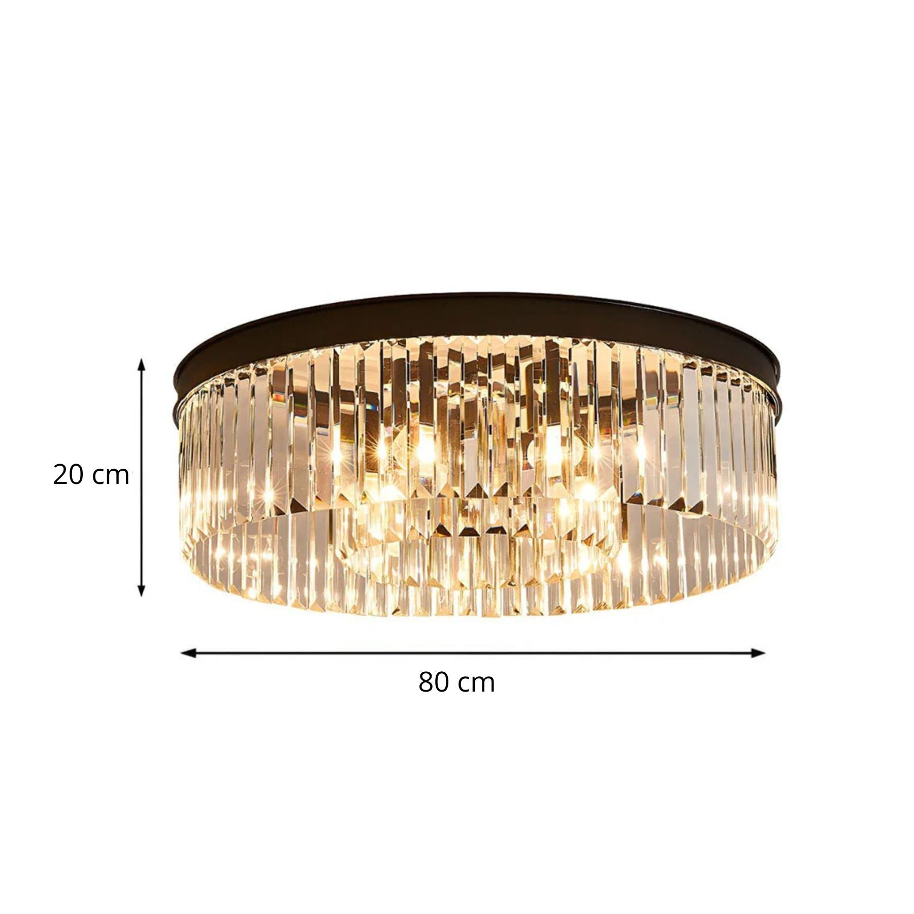 40 Cm Gold Crystal Ceiling Light — 4x E14 Sockets