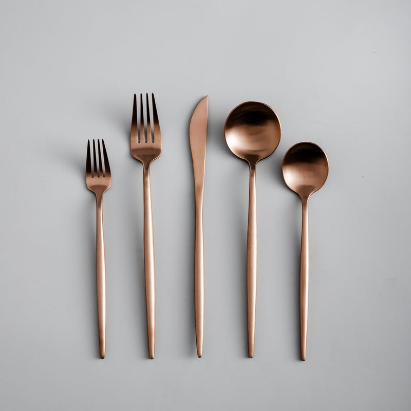 Modern Minimalist Flatware Set — Sleek Clean Design