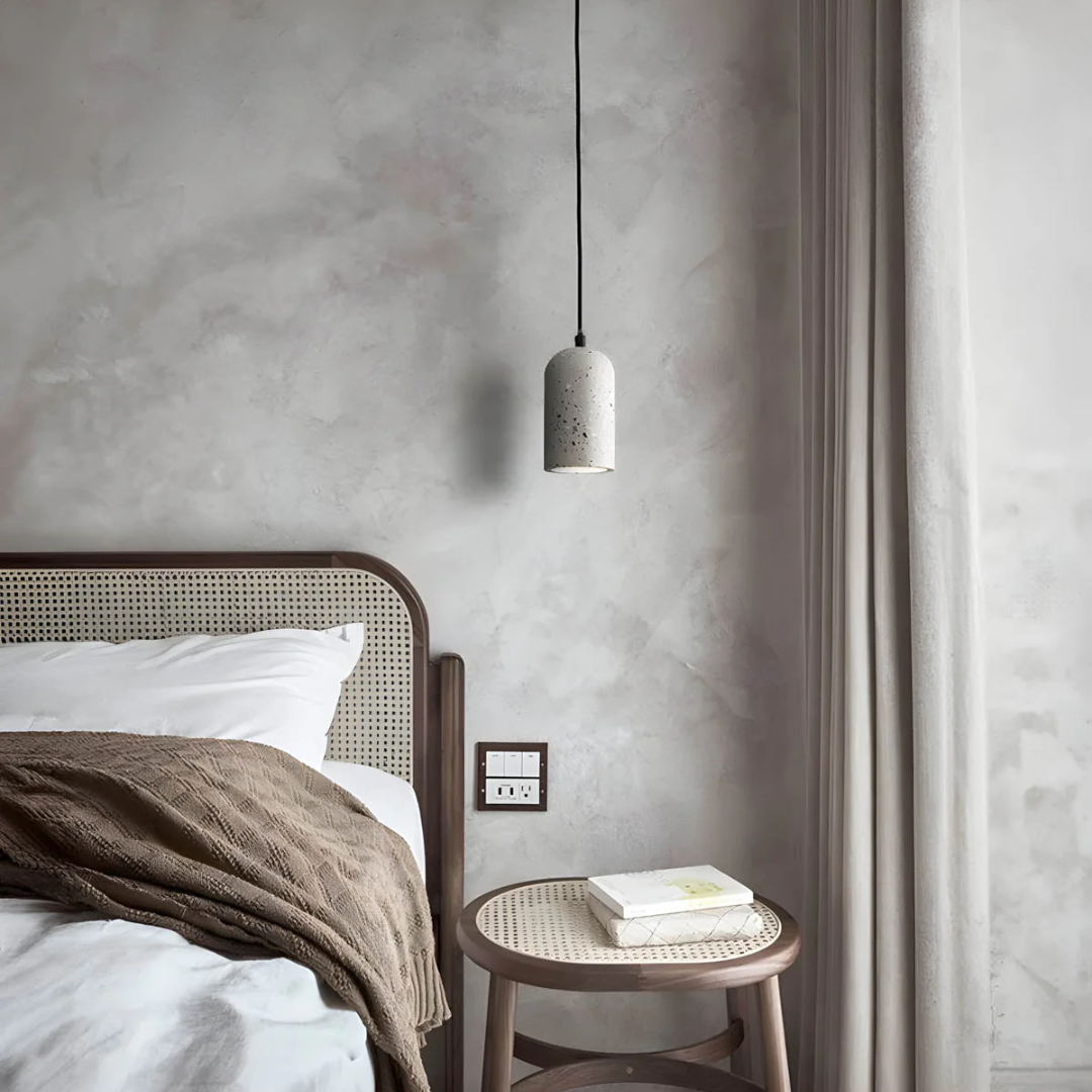 NovaCrest Cement Pendant Luminaire With Industrial Style For Dining And Living