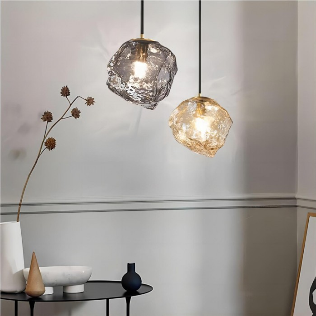 Aurelia Copper Glass Pendant Light For Dining Rooms And Living Areas