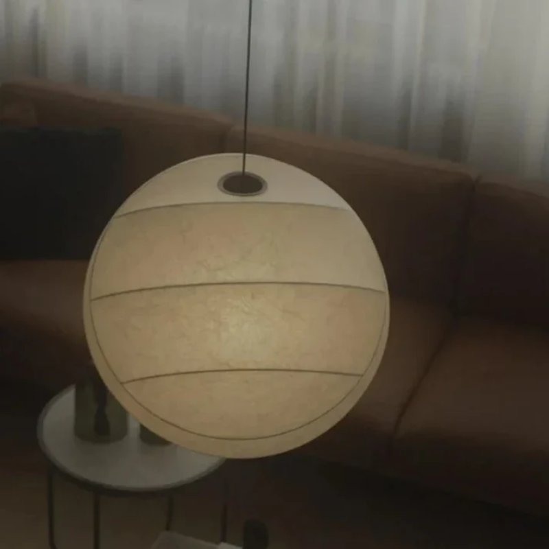 Kirrea Wabi Sabi LED Silk Globe Pendant Light For Dining