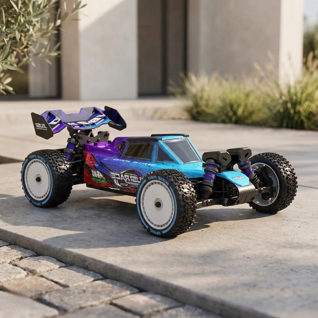Coche de carreras RC todoterreno 4WD sin escobillas a escala 1:12 y alta velocidad