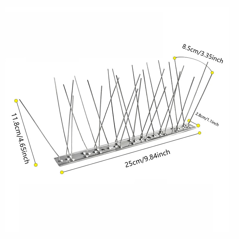 Outdoor Stainless Bird Repeller Spikes | Filindra