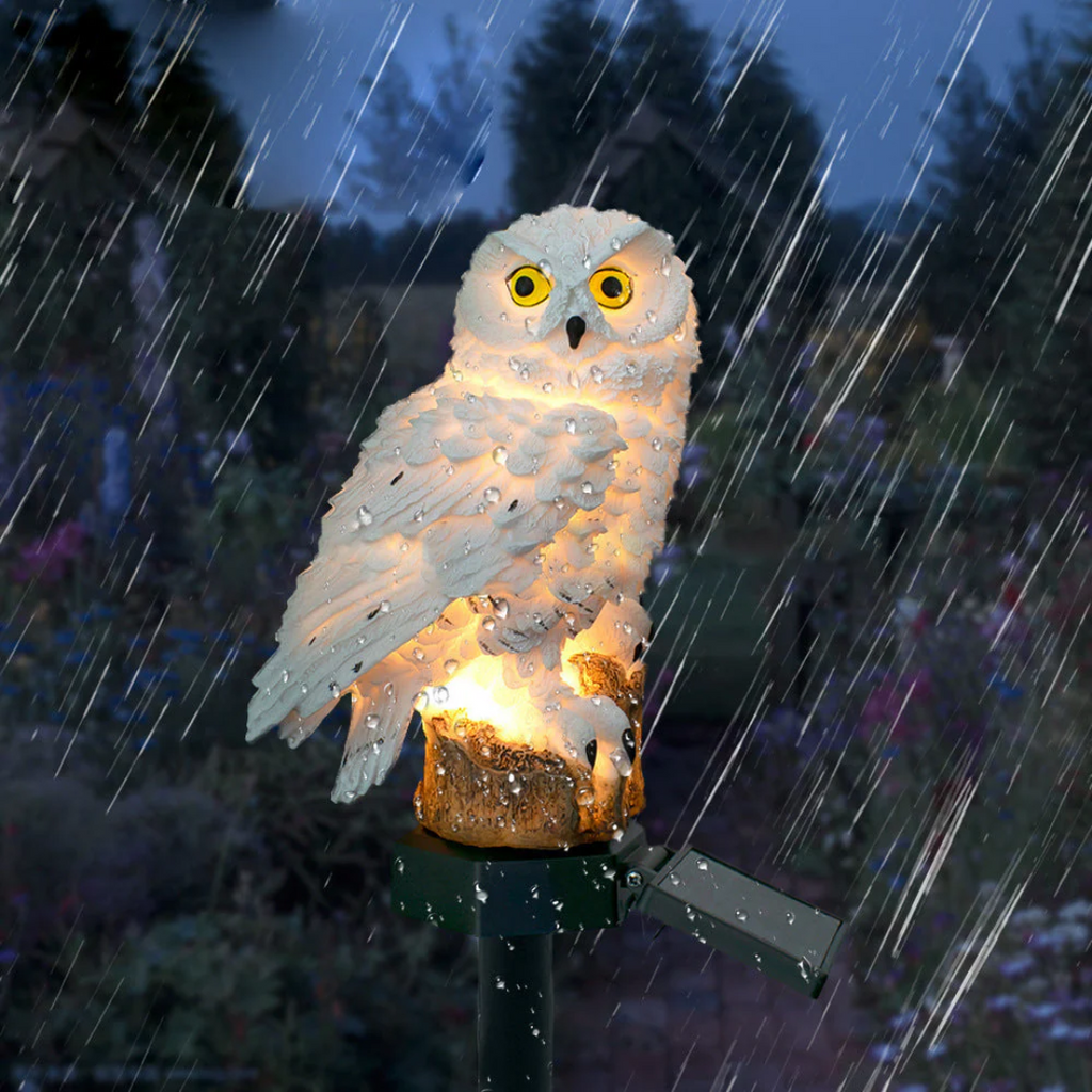 NyraGlow Solar Owl Pathway Light For Outdoor Glow Garden
