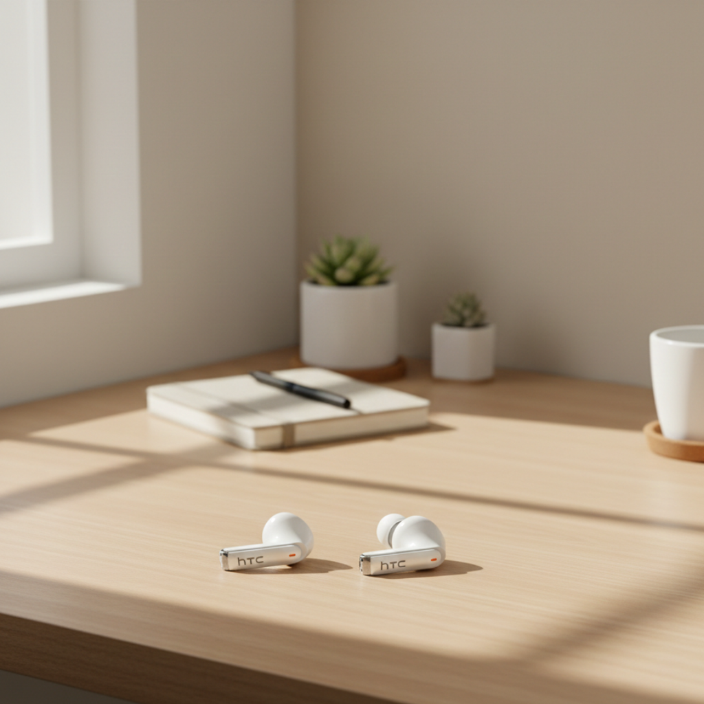 HTC NE70 Wireless Earbuds — Precision Audio Touchscreen Case