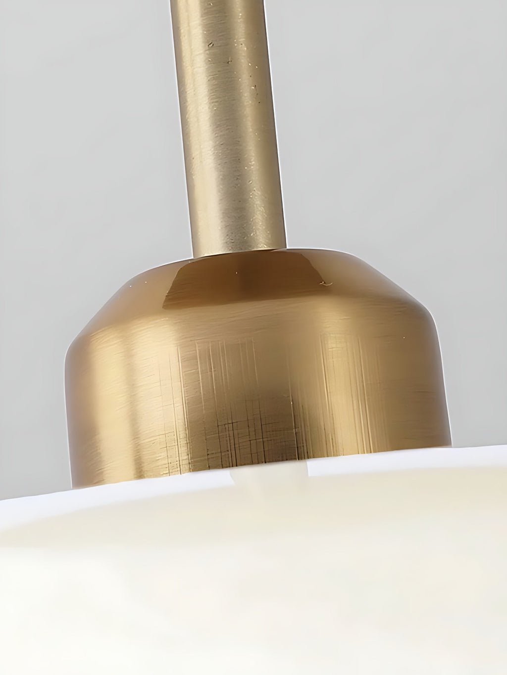 Bauhaus Circular Ceiling Light — Glass Disk Shade, Brass or Chrome Finish, Orange-Yellow or White Glass