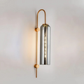 LumaClad Blue And White Smoked Glass Tube LED Wall Lamp