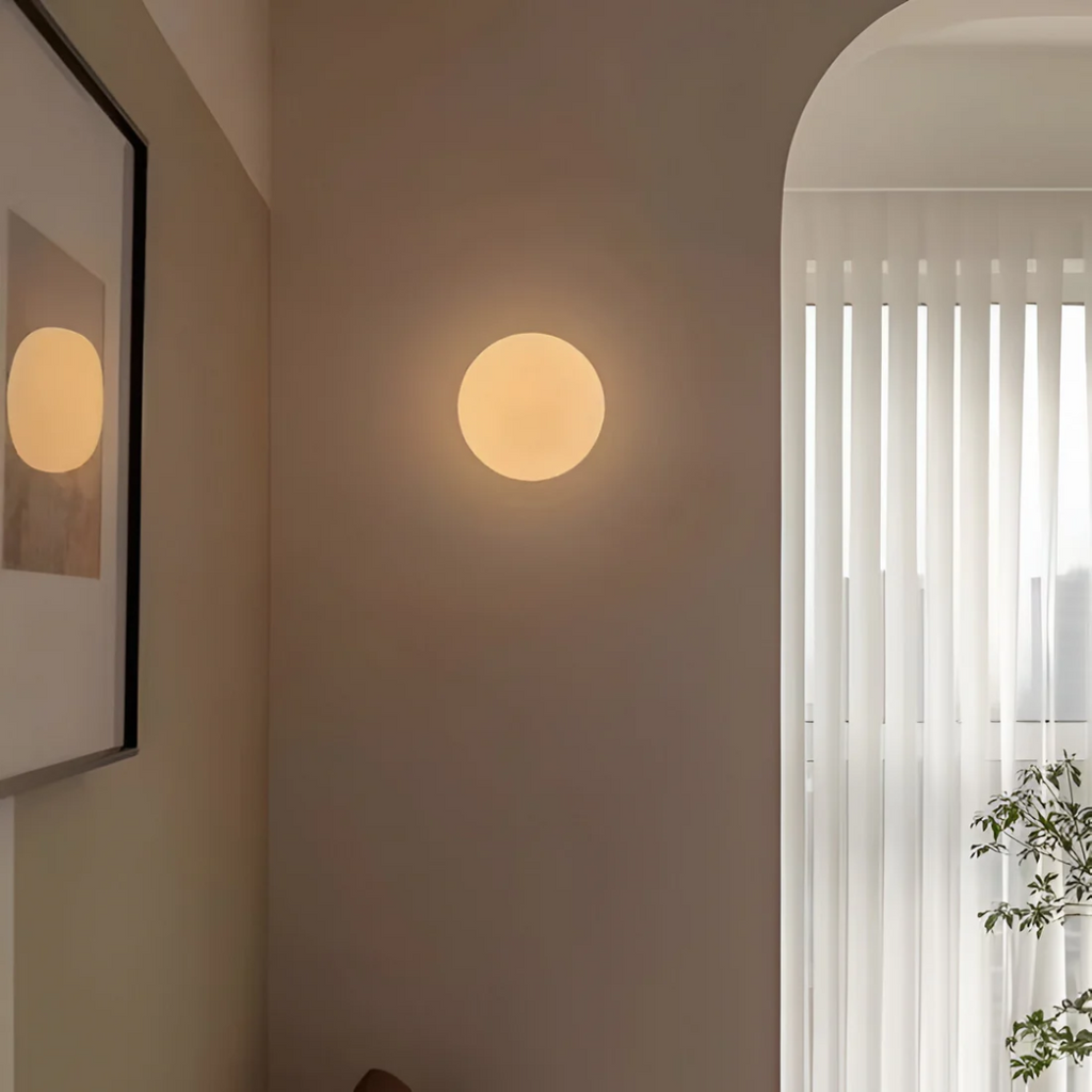 Aurelia Wall Sconce With Glass And Diffused Warm LED Light