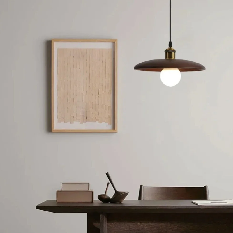 Mirell Wooden LED Hanging Light in Scandinavian Minimalist Style