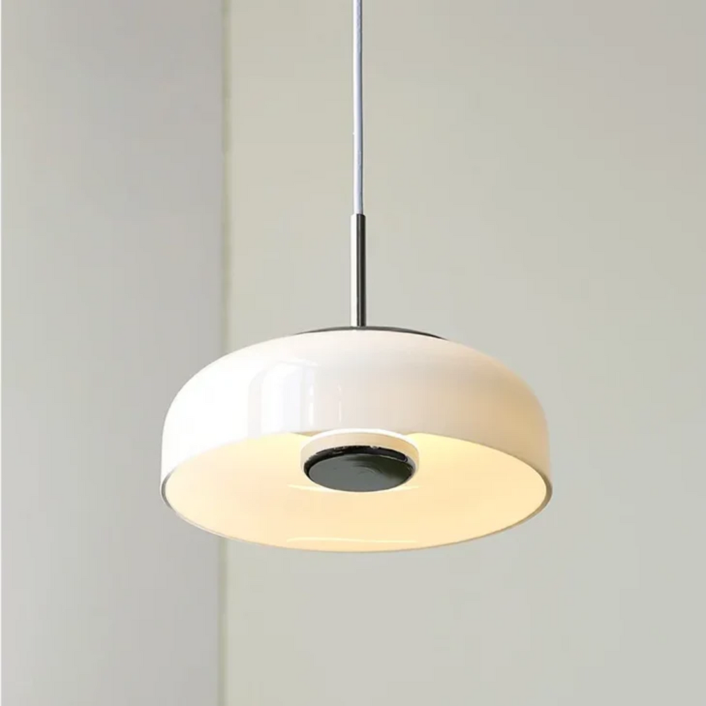 Lyra Esszimmer Pendelleuchte in Chrom-Finish und Weiß