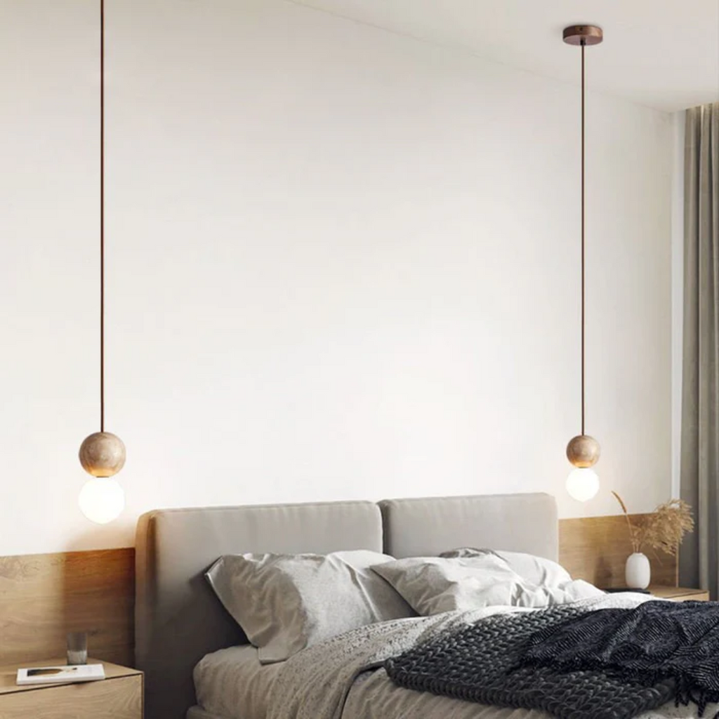 Wabi Sabi Airi Pendelleuchte für den Esstisch mit warmem Licht