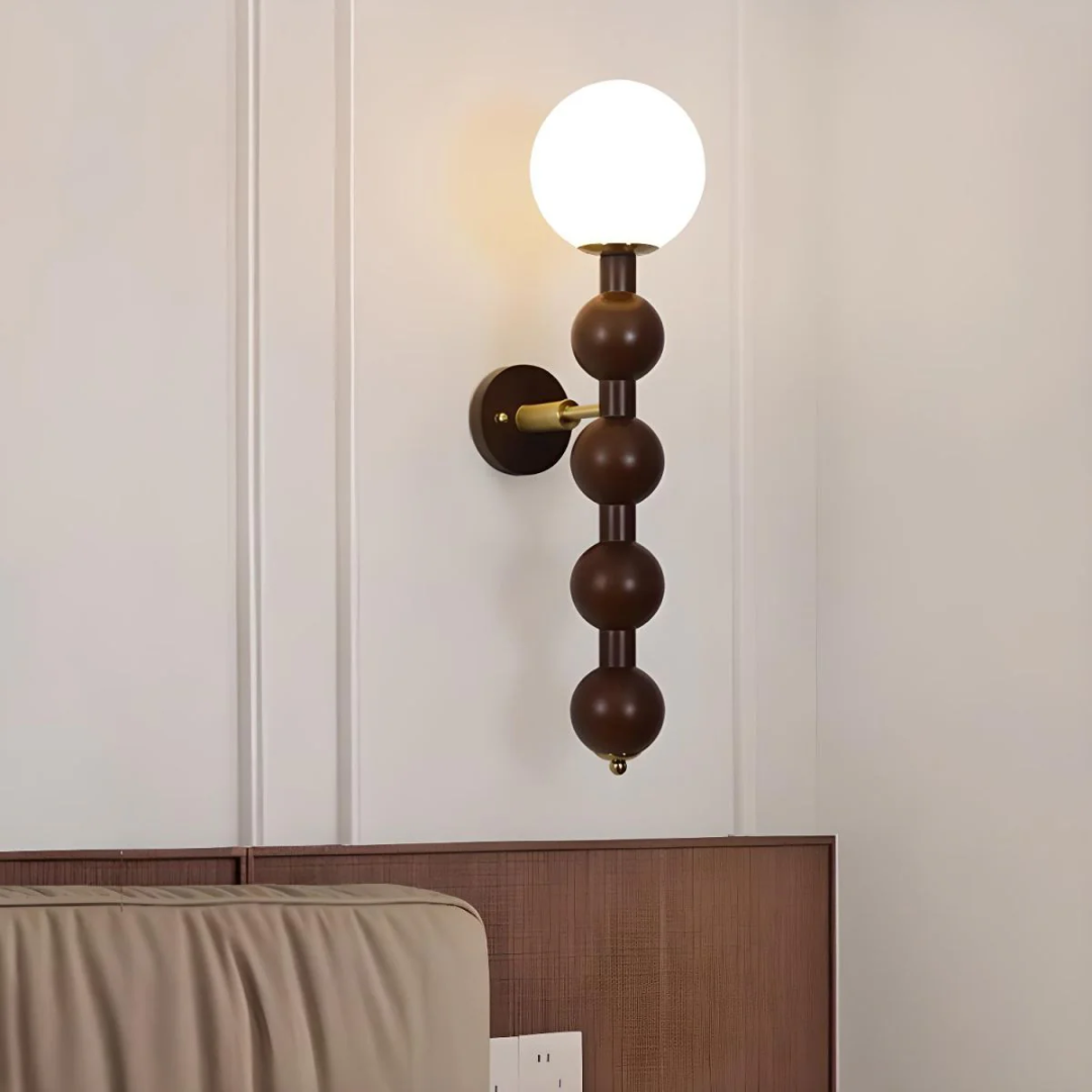 Veridia Wall Lamp With Vintage Wood Accent And Metal For Living Areas