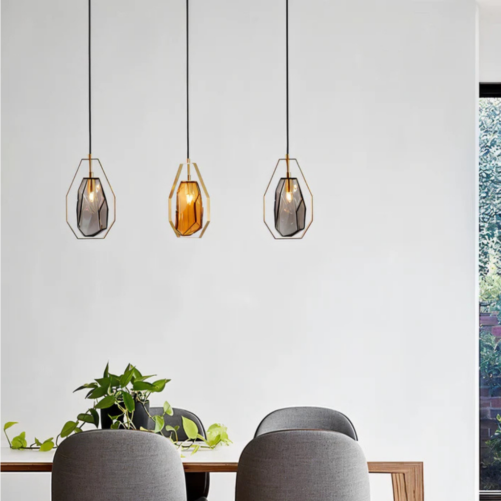 Lyvera Glas Pendelleuchte für Esszimmer Beleuchtung