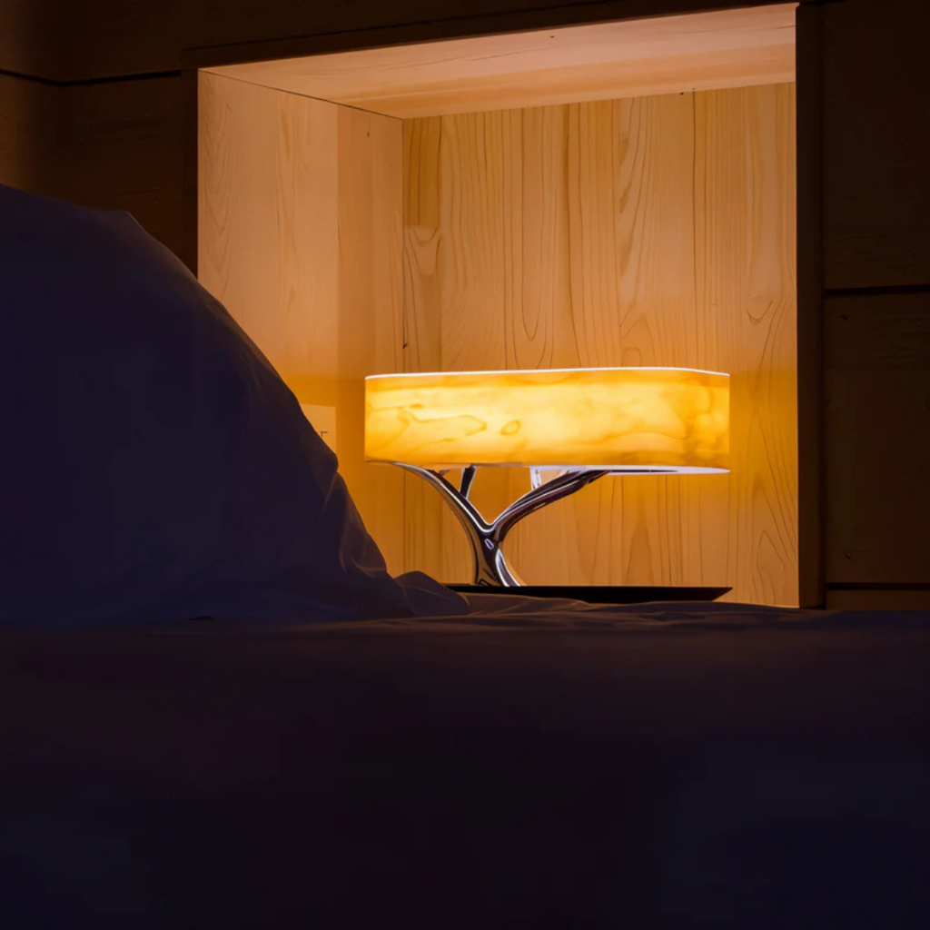 Lunara Bluetooth LED-Schreibtischlampe mit kabellosem Ladesystem