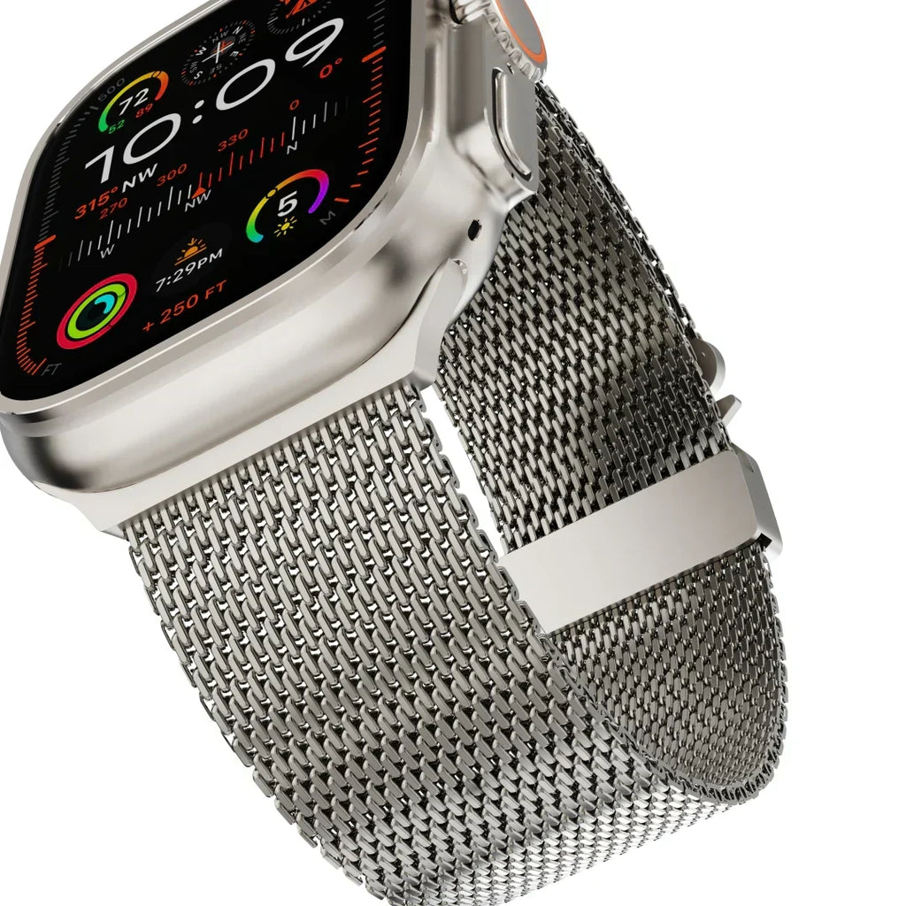 Milanese-rem i titanium til Apple Watch