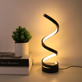 LumaSpire Spiral LED Table Lamp With Battery Power Dimmable And Tunable Light