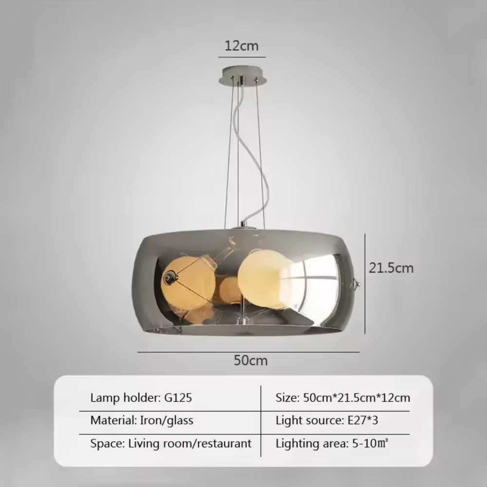 NovaLume Glass LED Pendant Light for Kitchens and Dining Areas