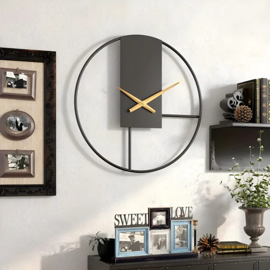Orologio da parete silenzioso e minimalista Aurelia per decorazione soggiorno