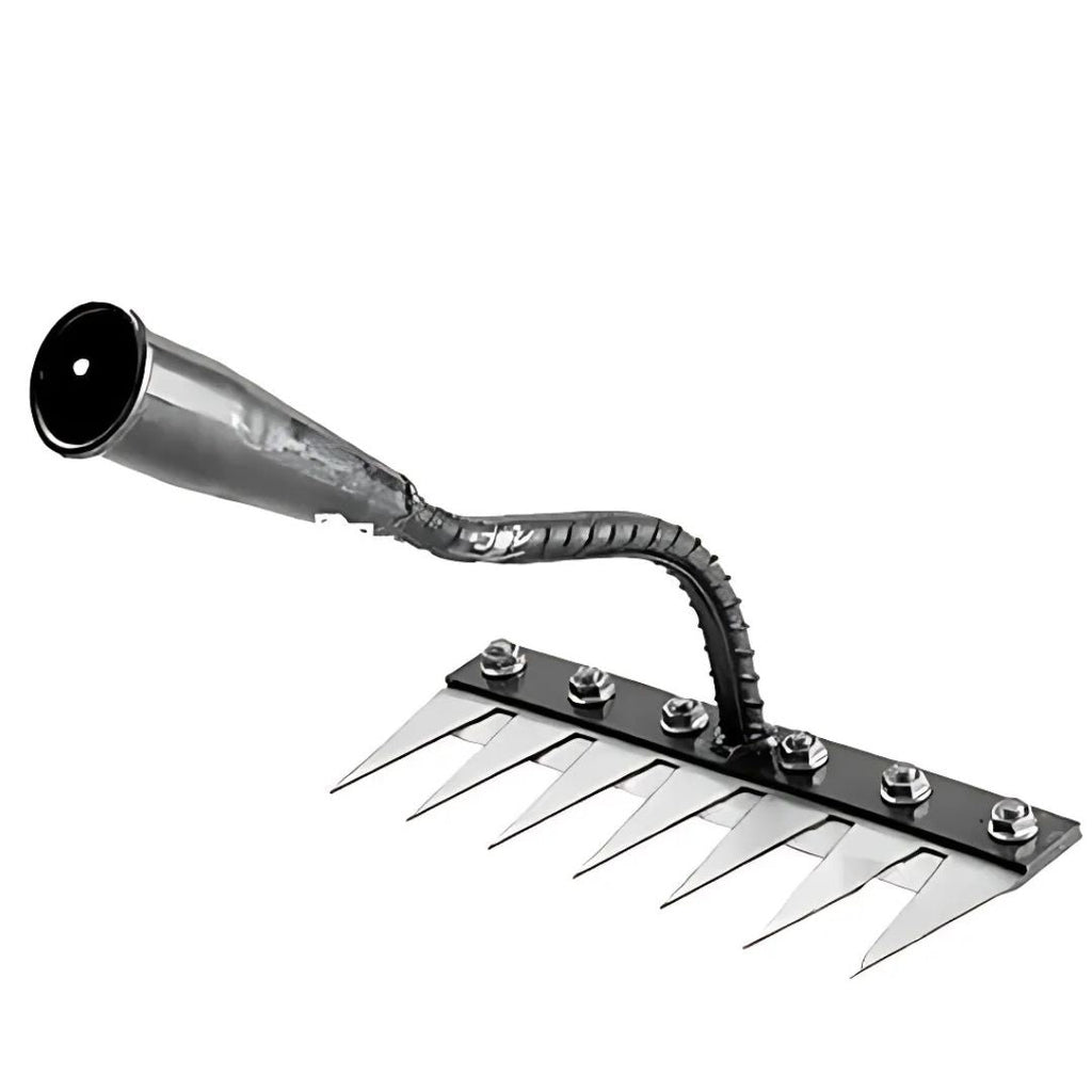 ThriveGard Manual Weeding Rake — Steel Teeth Blade, Ergonomic Grip