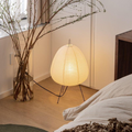 KireiLuma Bamboo Frame Floor Lamp With Shade Of Rice Paper
