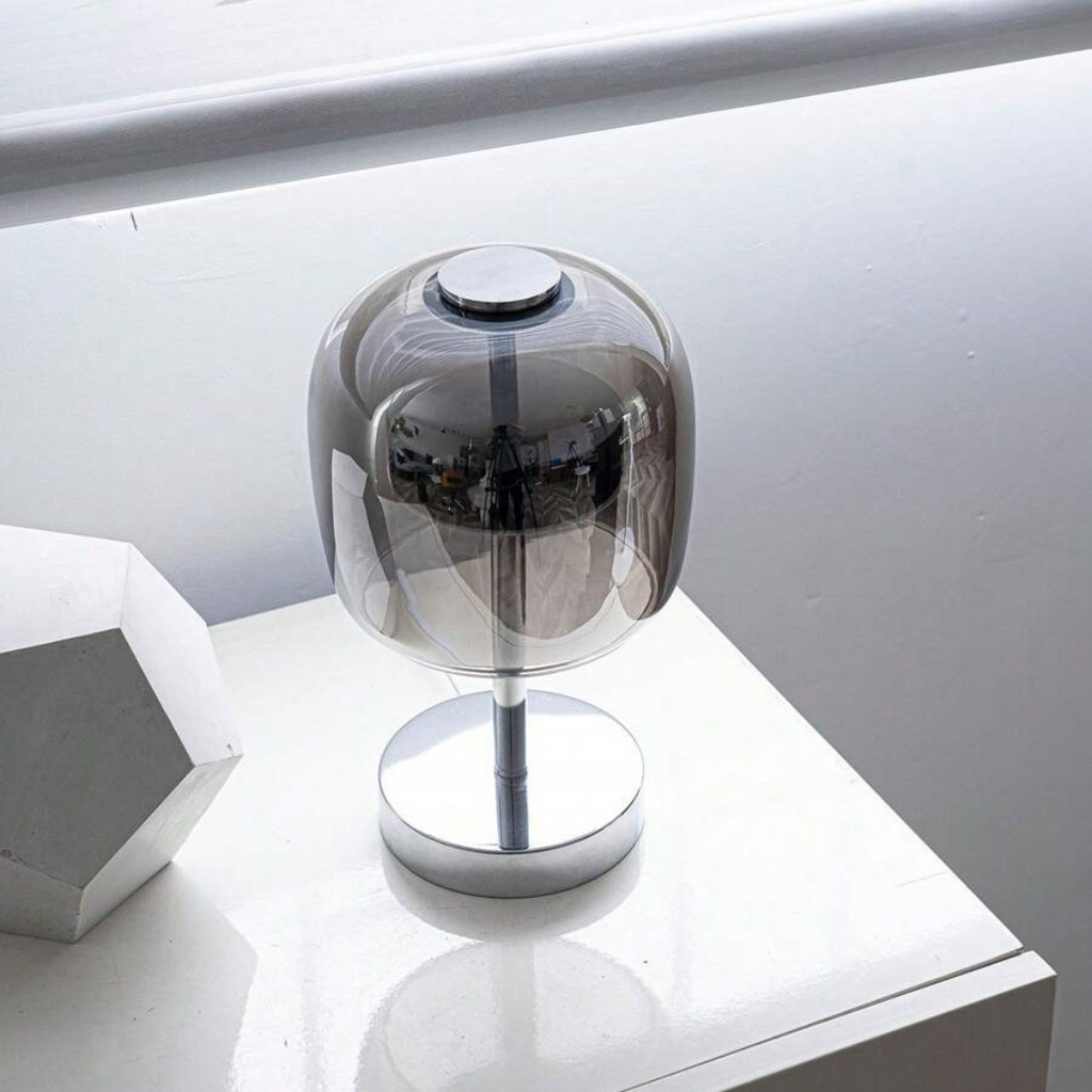 AstraLume Dimmable LED Glass Shade Table Lamp For Living Rooms
