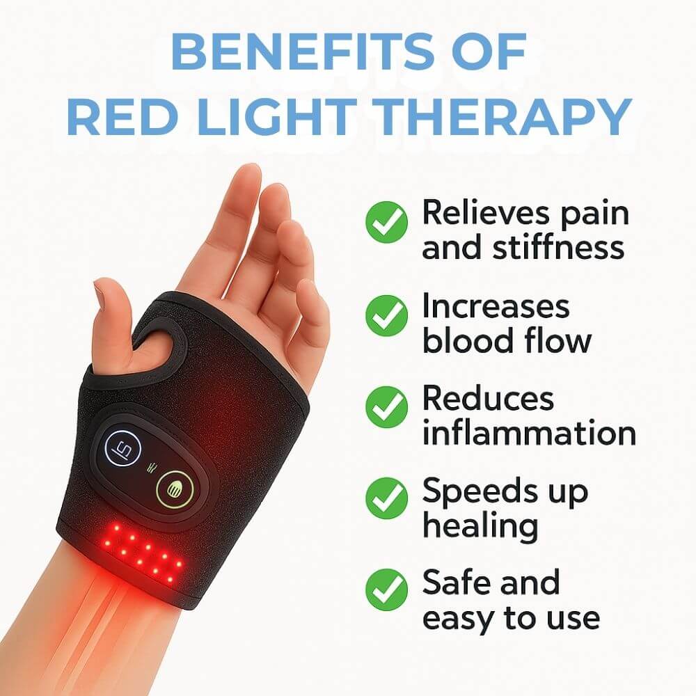 Near Infrared Wrist Wrap — Enhances Circulation and Hand Comfort