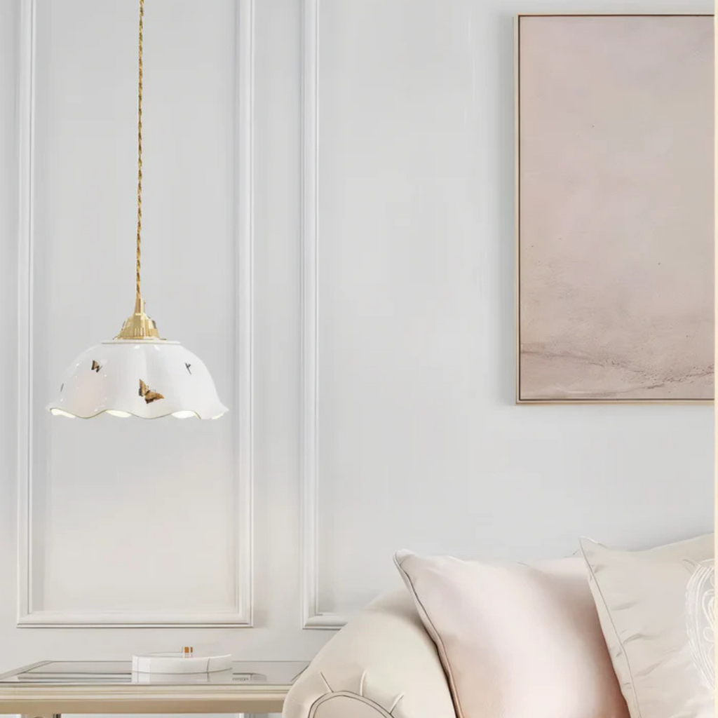 NovaLeaf Butterfly Ceramic LED Pendant Light For Dining Table