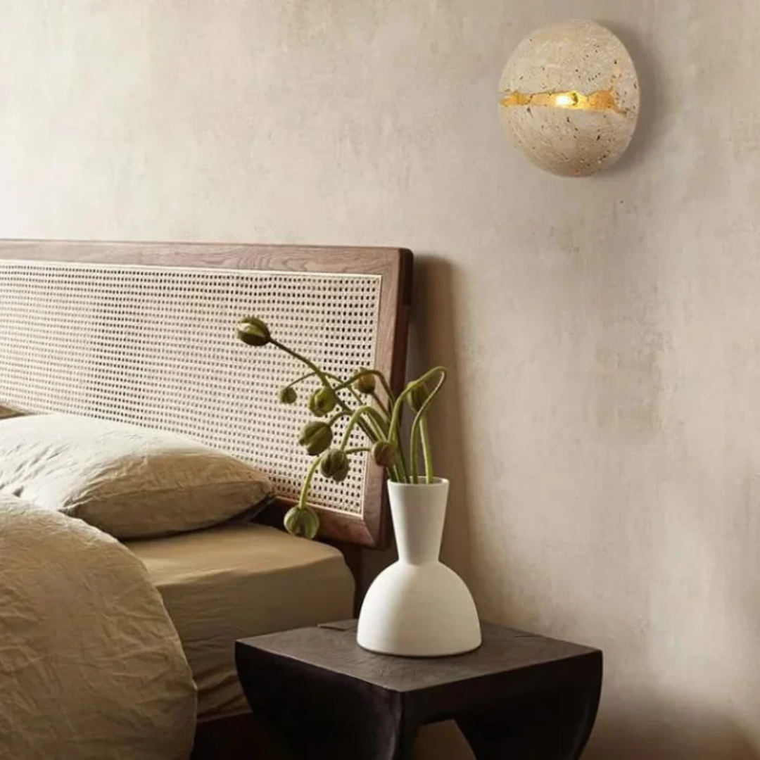 Velvet Stone Calandra Wall Mount Light With Warm Glow Deluxe