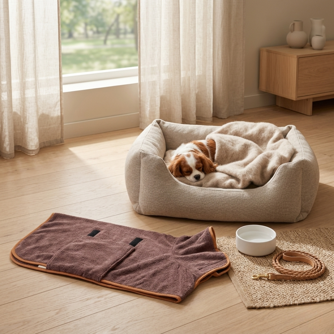 Dichtes Mikrofaser-Handtuch zum Trocknen von Hunden – schnelle Saugfähigkeit, hält warm, anpassbarer Verschluss