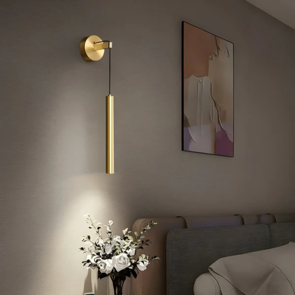 Nyra Copper Wall Light For Living Rooms By Deretia Minimalist Design
