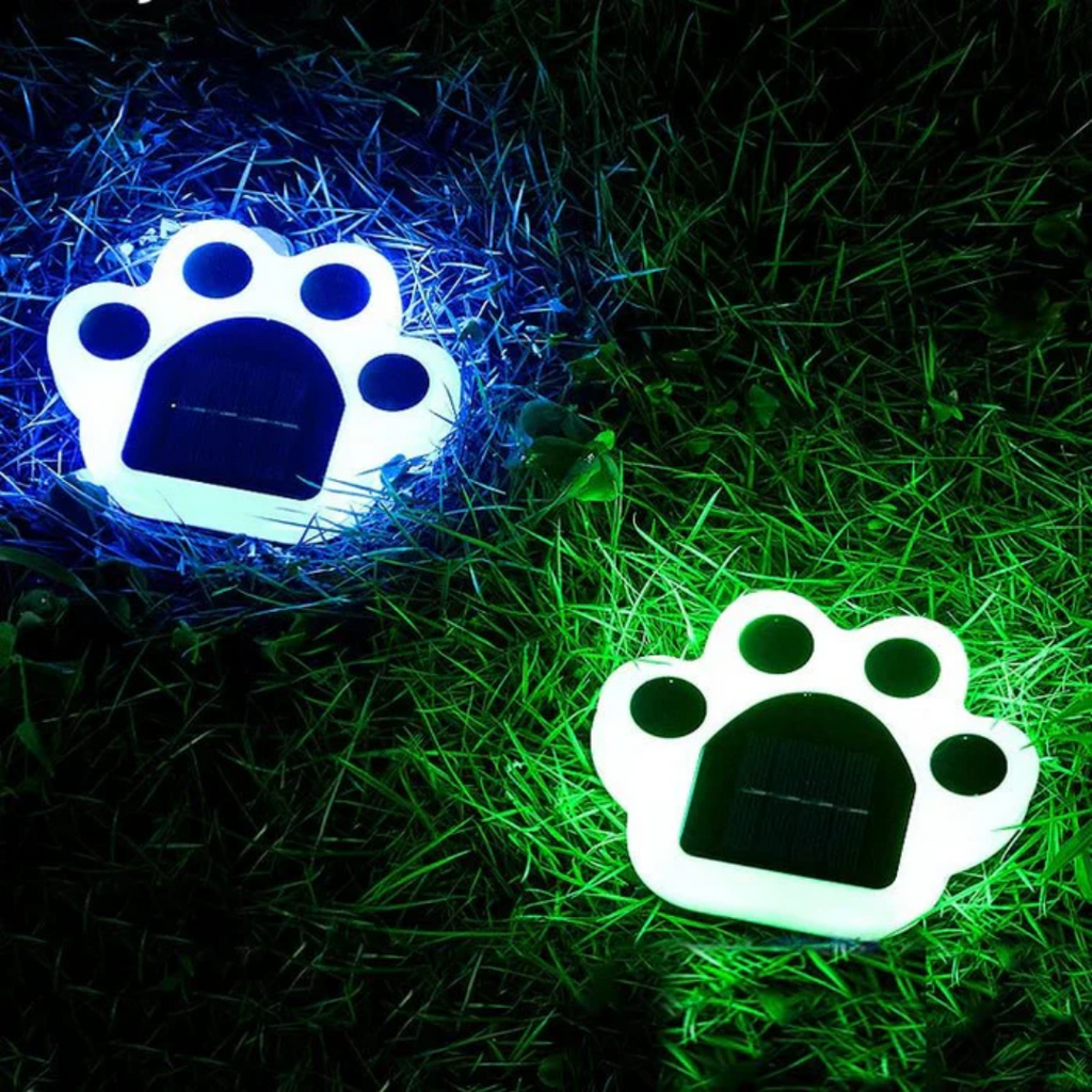 Lampa solară de exterior PawGlow cu panou de autoîncărcare pentru căi  