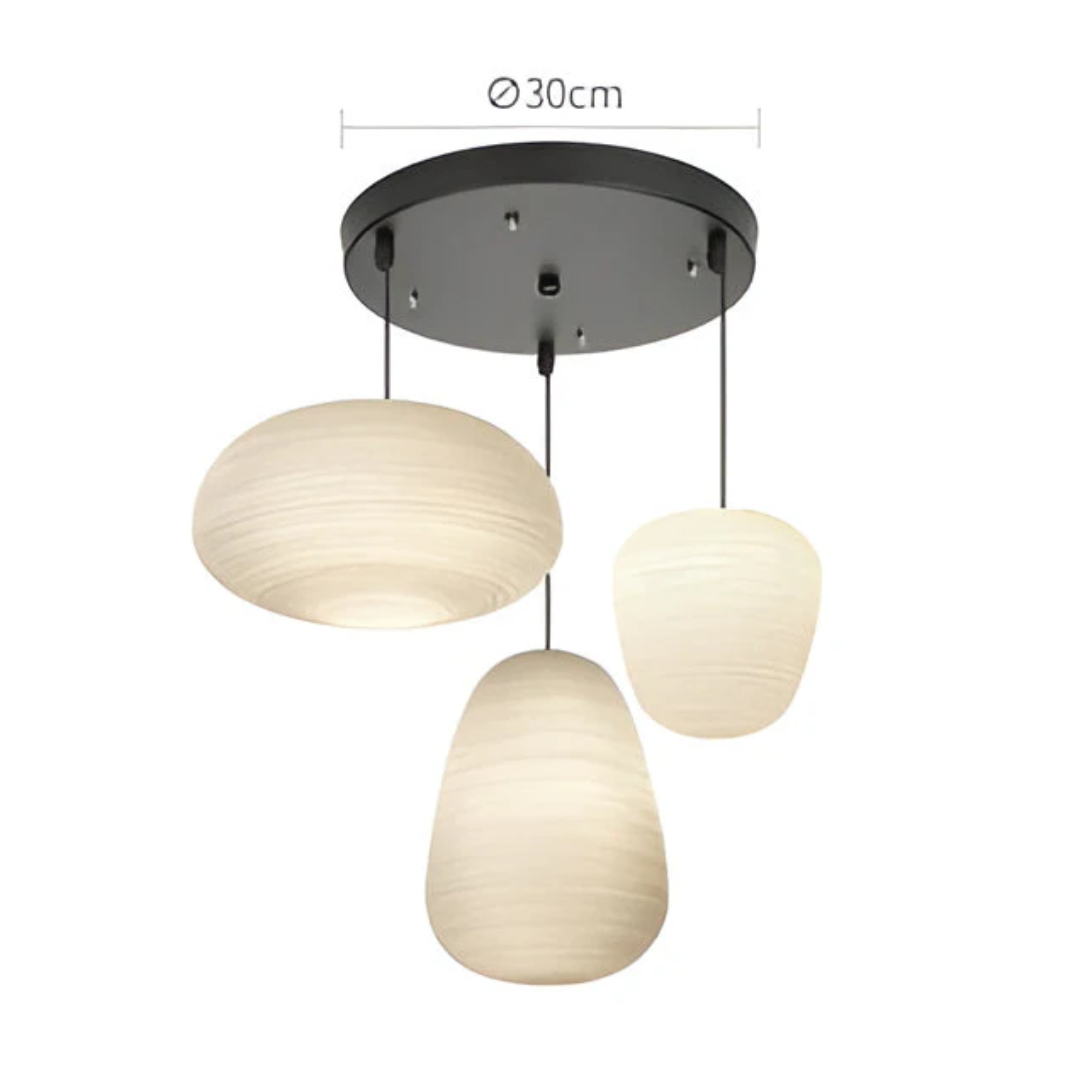 Asteri Opal Nordic Glas Pendelleuchte für Esszimmer-Ambiente