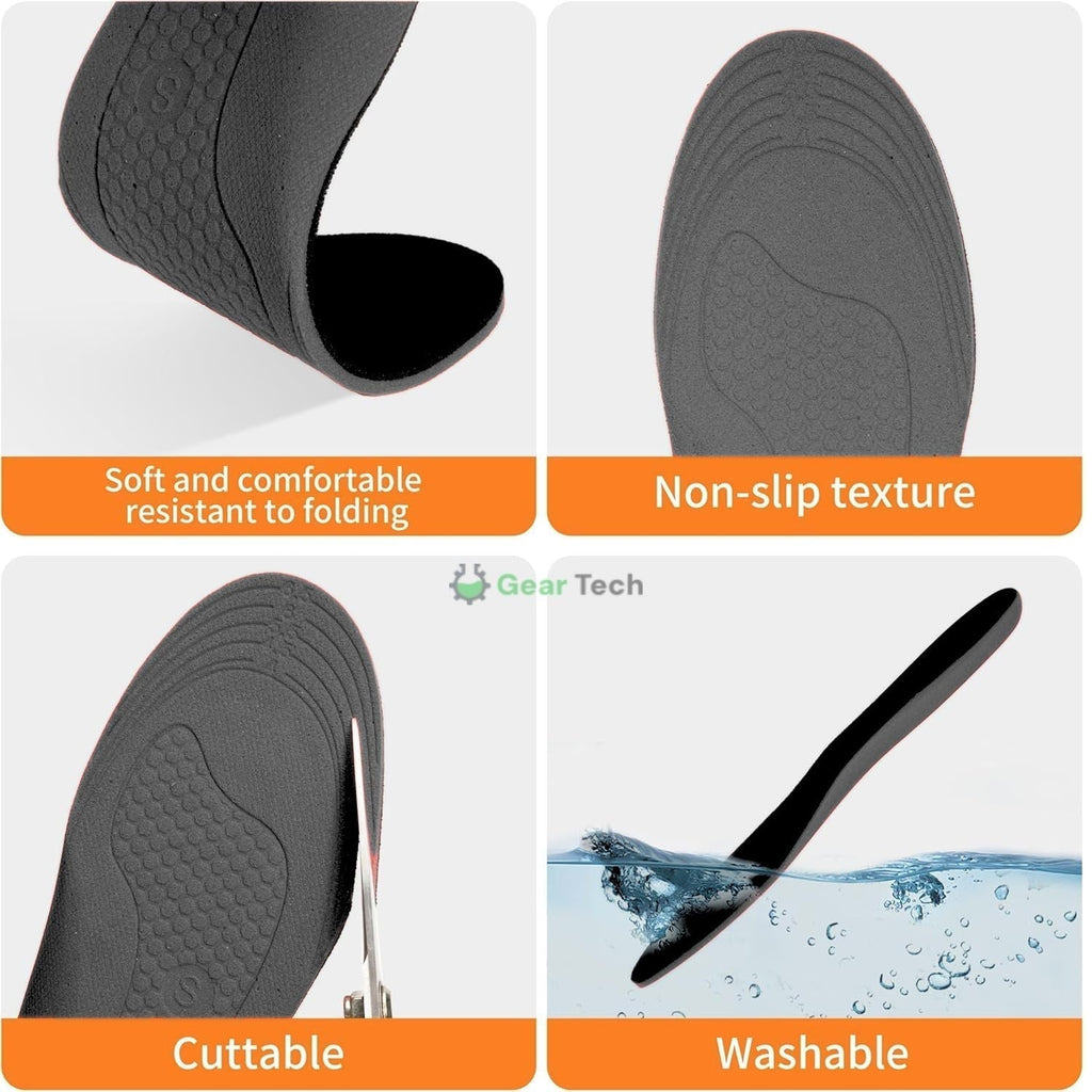 Rechargeable Heated Boot Insoles — Dual Heating Elements, Bulk-Free Fit