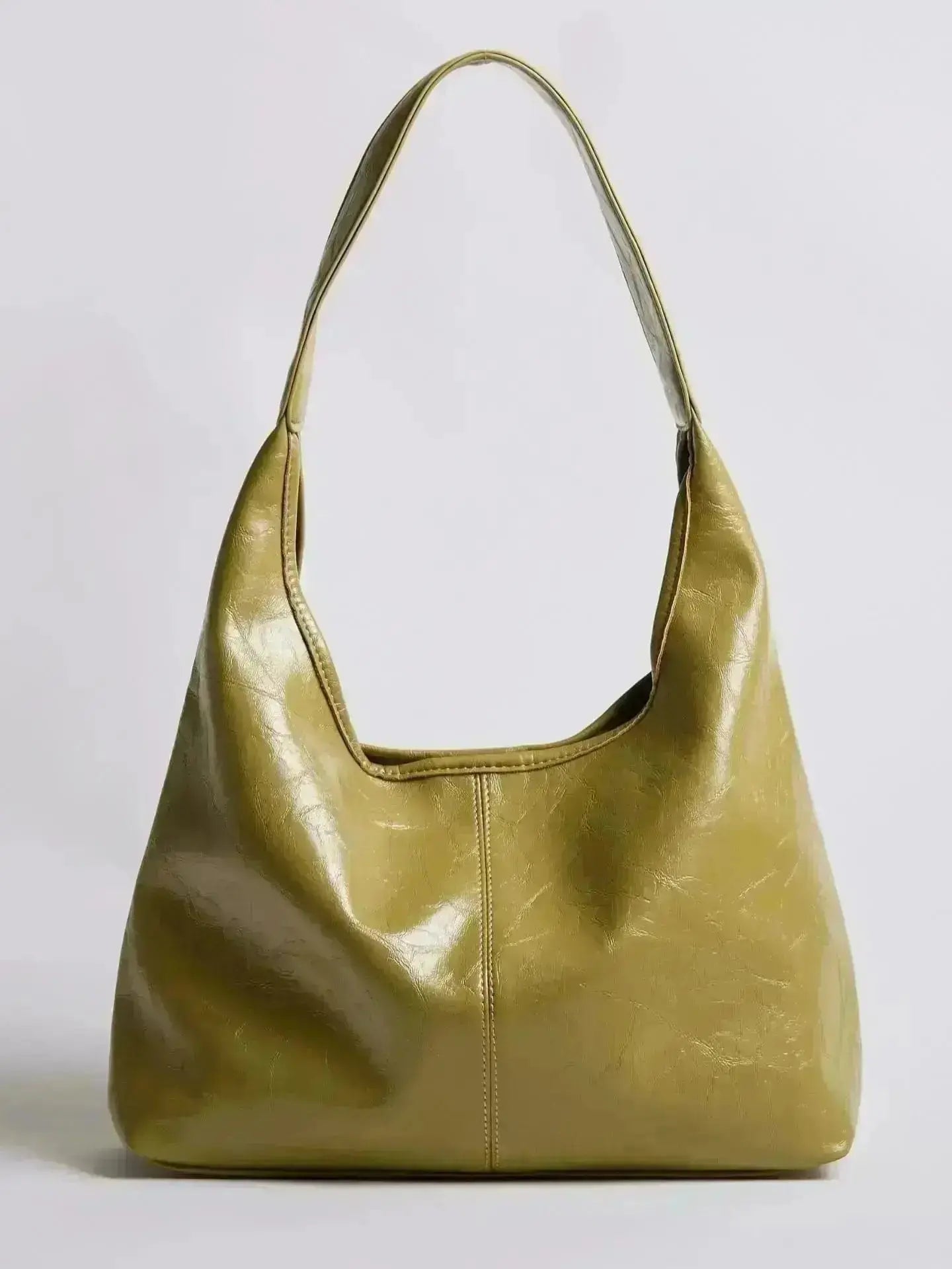 Saco de couro vintage envelhecido — inclui estojo de cosméticos