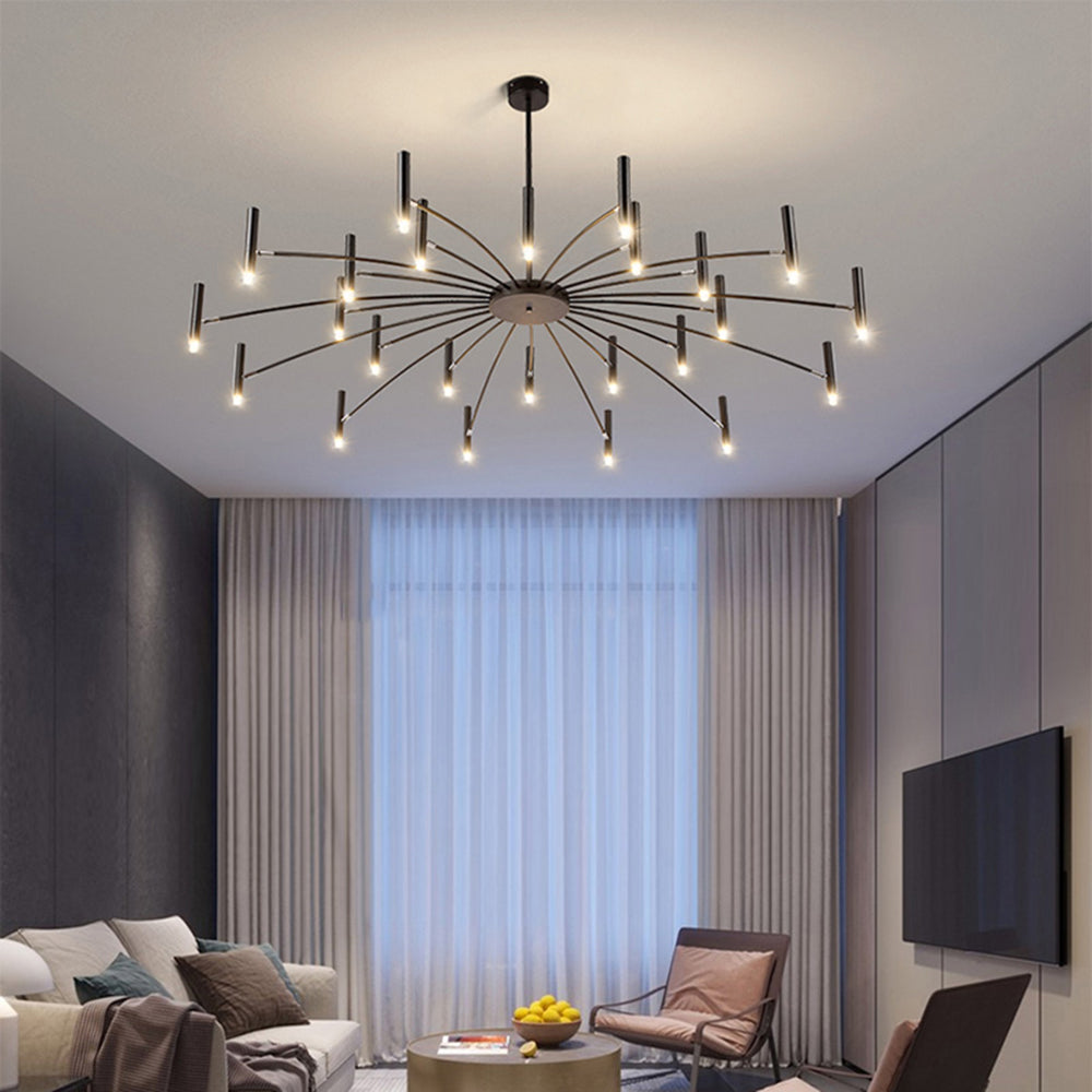 EvetteLuxe modern LED-taklampa — finish i guld och svart