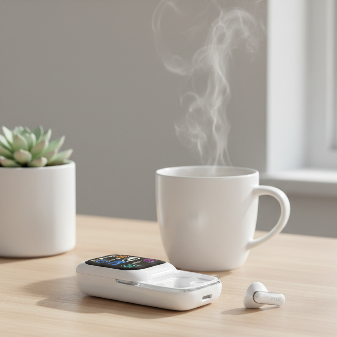 سماعات أذن لاسلكية بتقنية Bluetooth من HTC NE48 — تشغيل غامر وجودة مكالمات واضحة
