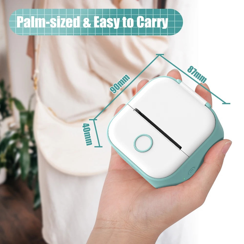 Przenośna mini drukarka — bezatramentowa drukarka fotograficzna Bluetooth do natychmiastowych wydruków