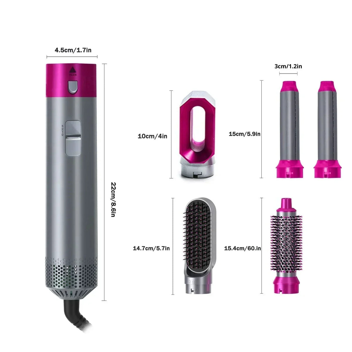 Moldeador de cabello AirStyler — control suave del calor del aire a 105°C