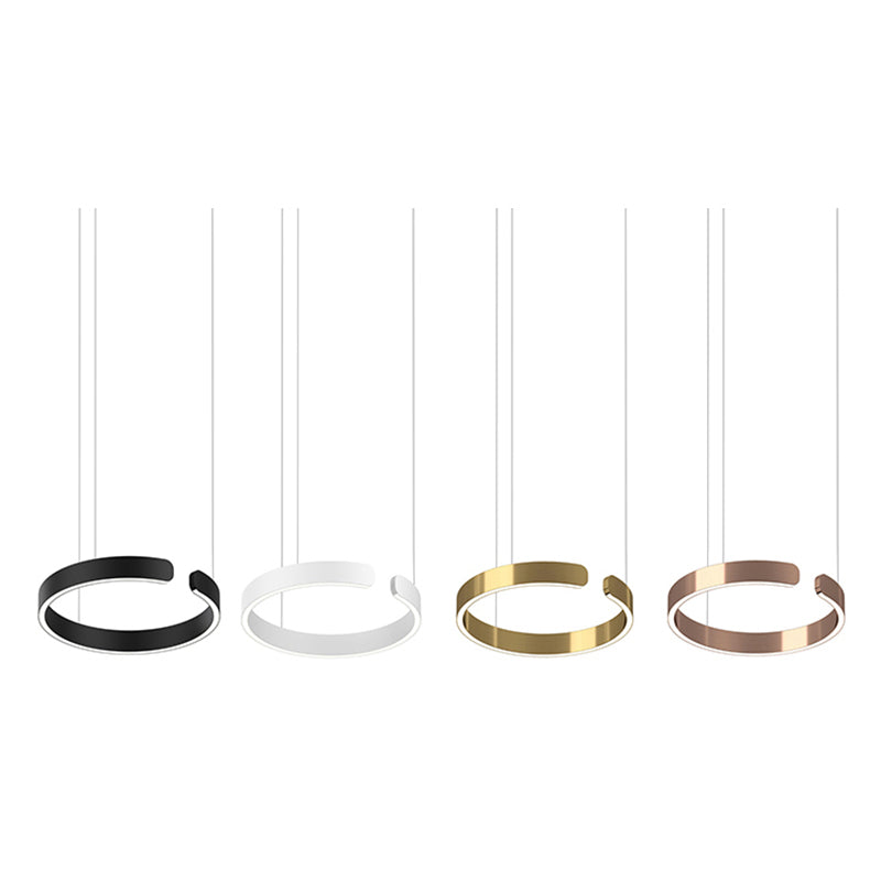 ModernLuxe moderne runde LED-Pendelleuchte – warmes Licht