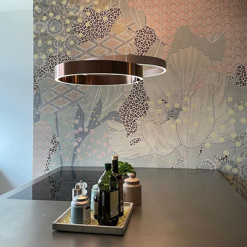ModernLuxe moderne runde LED-Pendelleuchte – warmes Licht